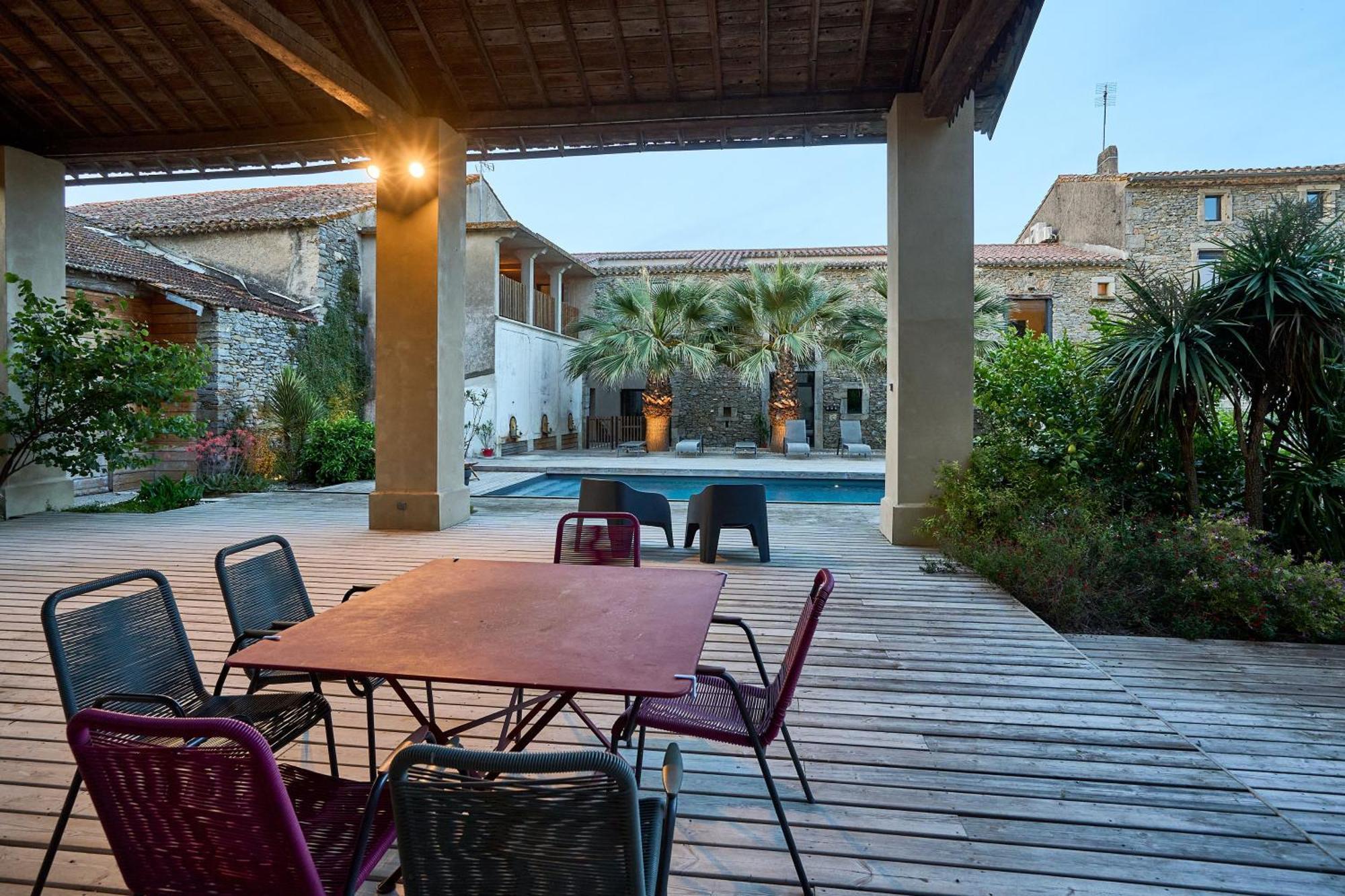 Bel appartement avec piscine chauffée Pezens Esterno foto